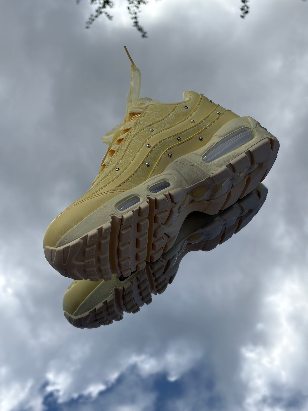 Nike Air Max 95 Big Bubble Soft Yellow Metallic Silver - Taille 39