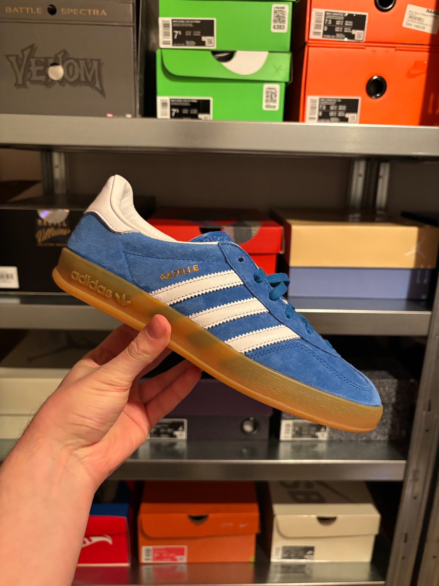 Adidas Gazelle Indoor Blue Bird Gum (Taille 38,5)