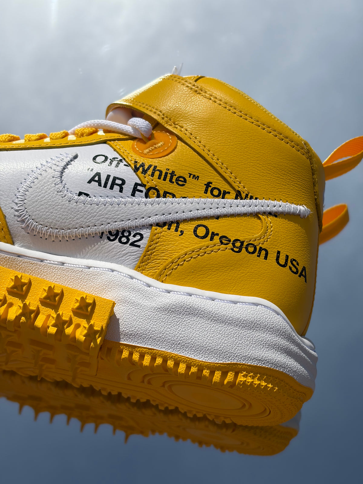 Nike Air Force 1 Mid SP X Off-White White Varsity Maize - Taille 40,5