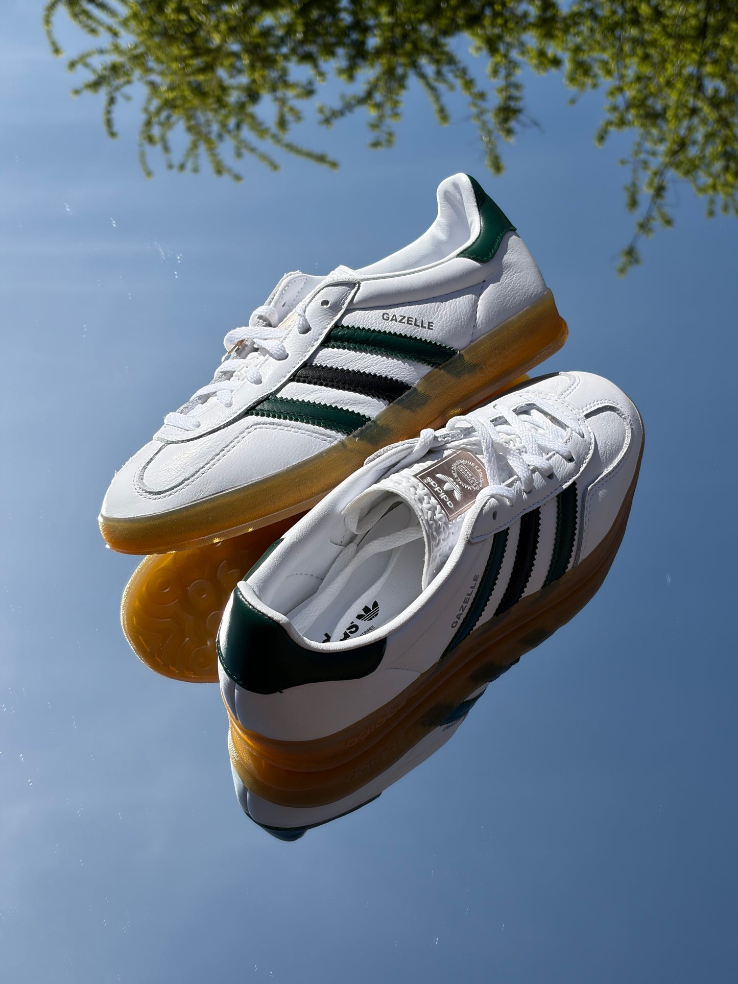 Adidas Gazelle Indoor White Collegiate Green - Taille 38,5