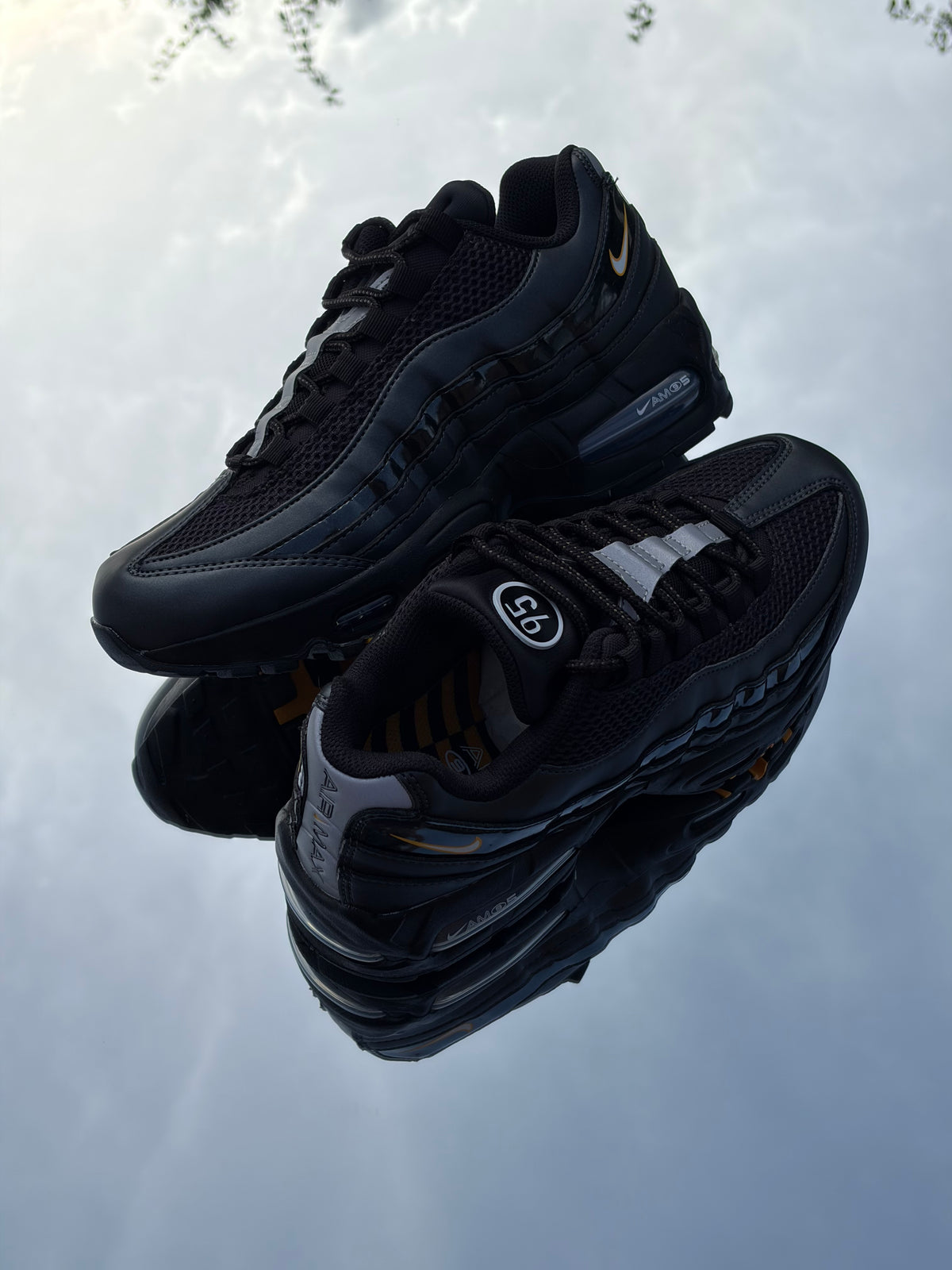 Nike Air Max 95 Big Bubble SE Total 90 Black White University Gold - Taille 40