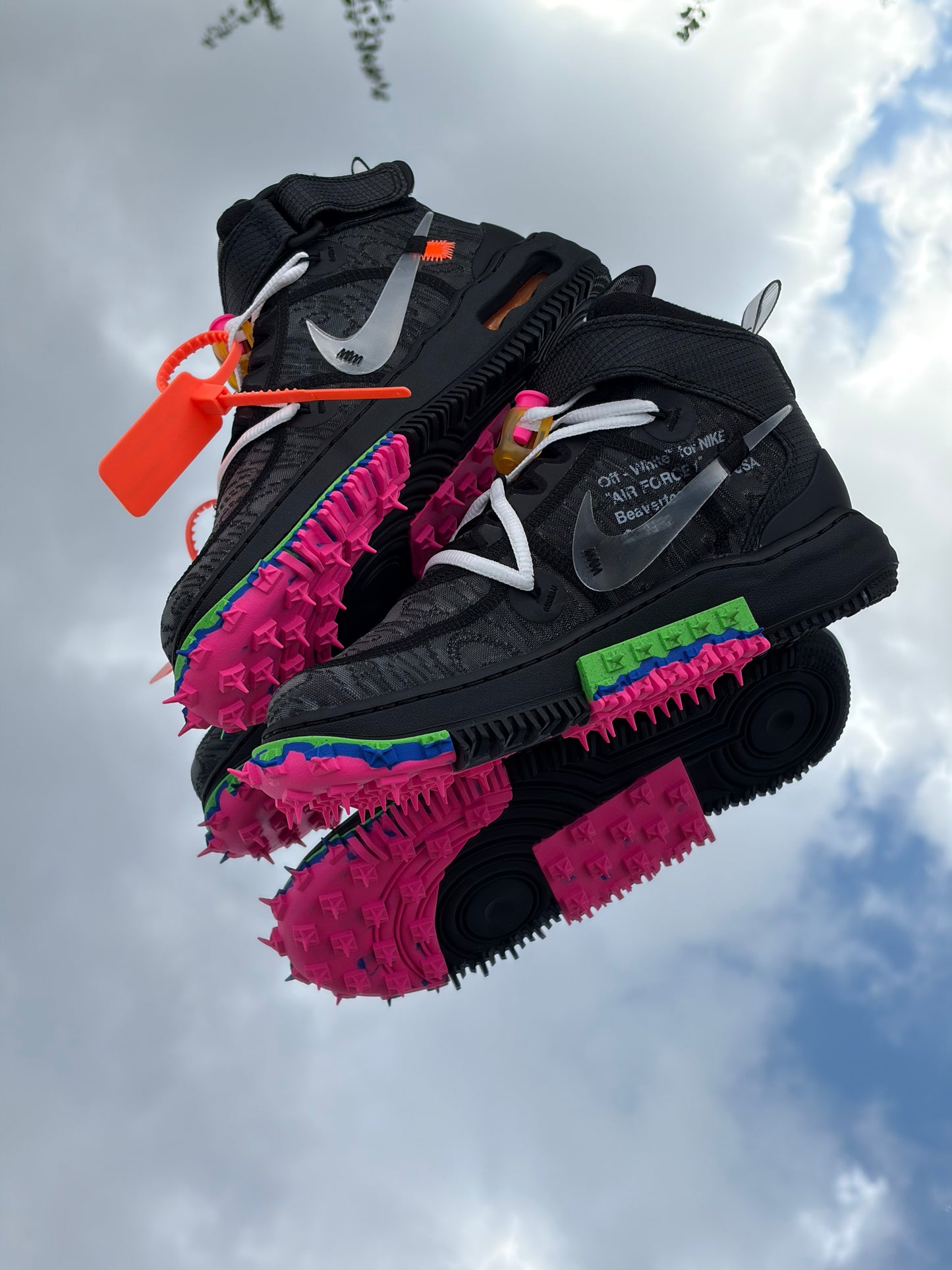Nike Air Force 1 Mid Black Clear Black X Off-White - Taille 38,5