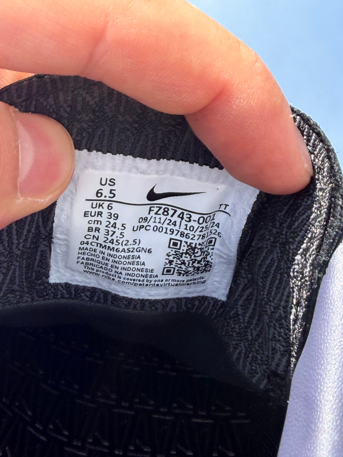 Nike Air Max 95 SP X A Ma Manière Hand Wash Cold Black Violet Ore - Taille 39