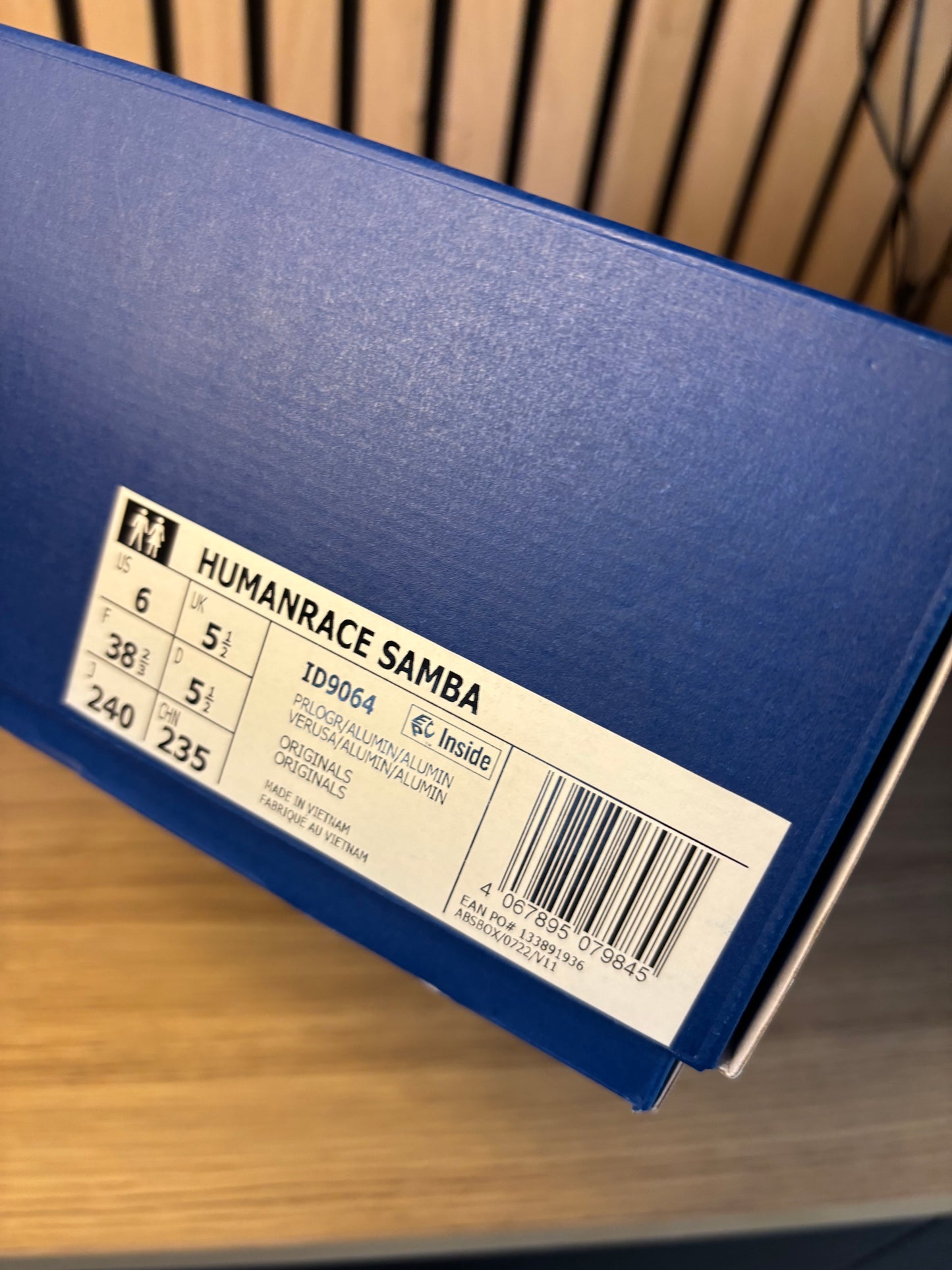 Adidas Samba Aluminium Preloved Green X Human Race (Taille 38,5)