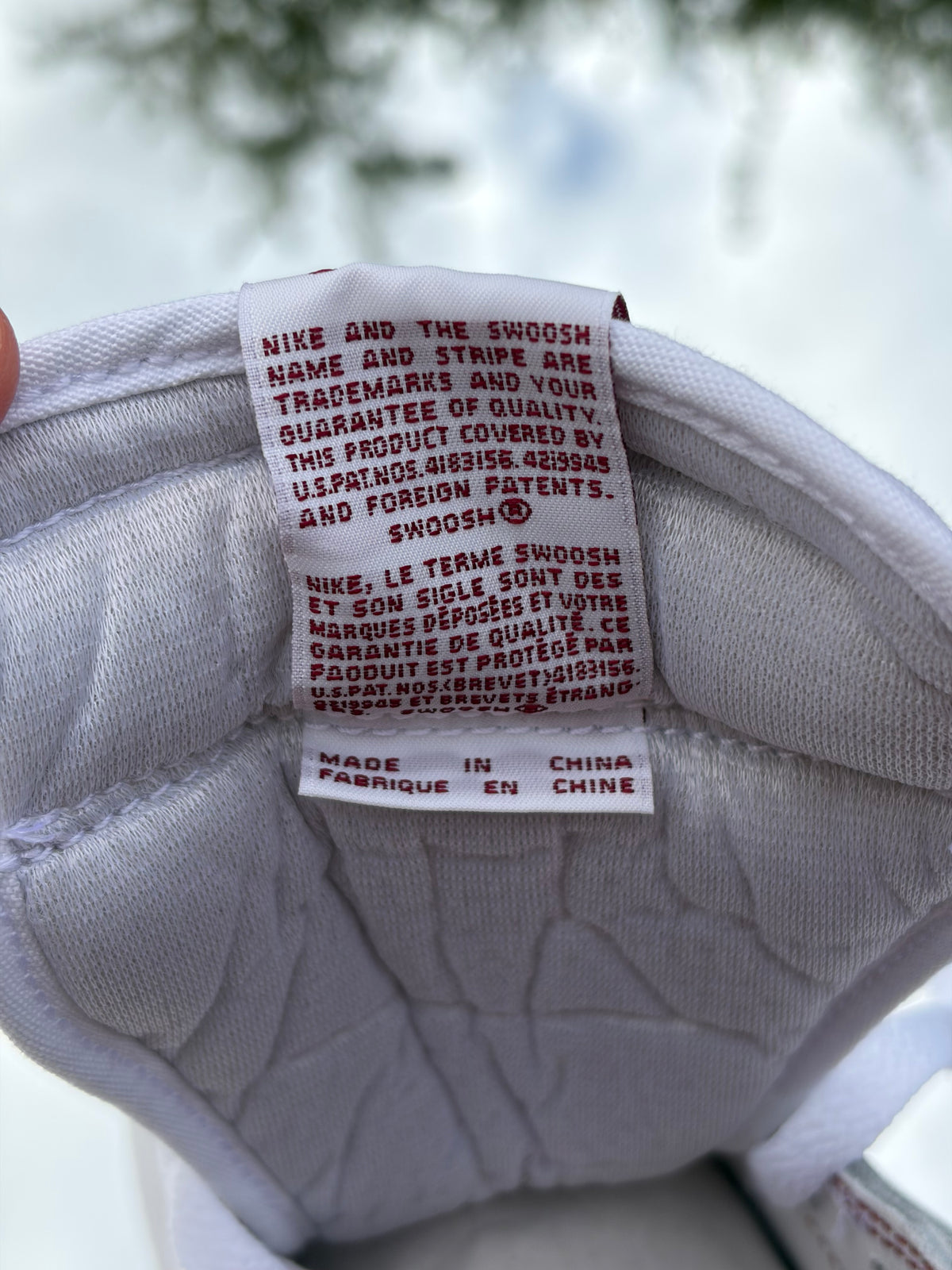 Air Jordan 1 High Retro OG ‘85 Metallic Burgundy White Team Red - Taille 40