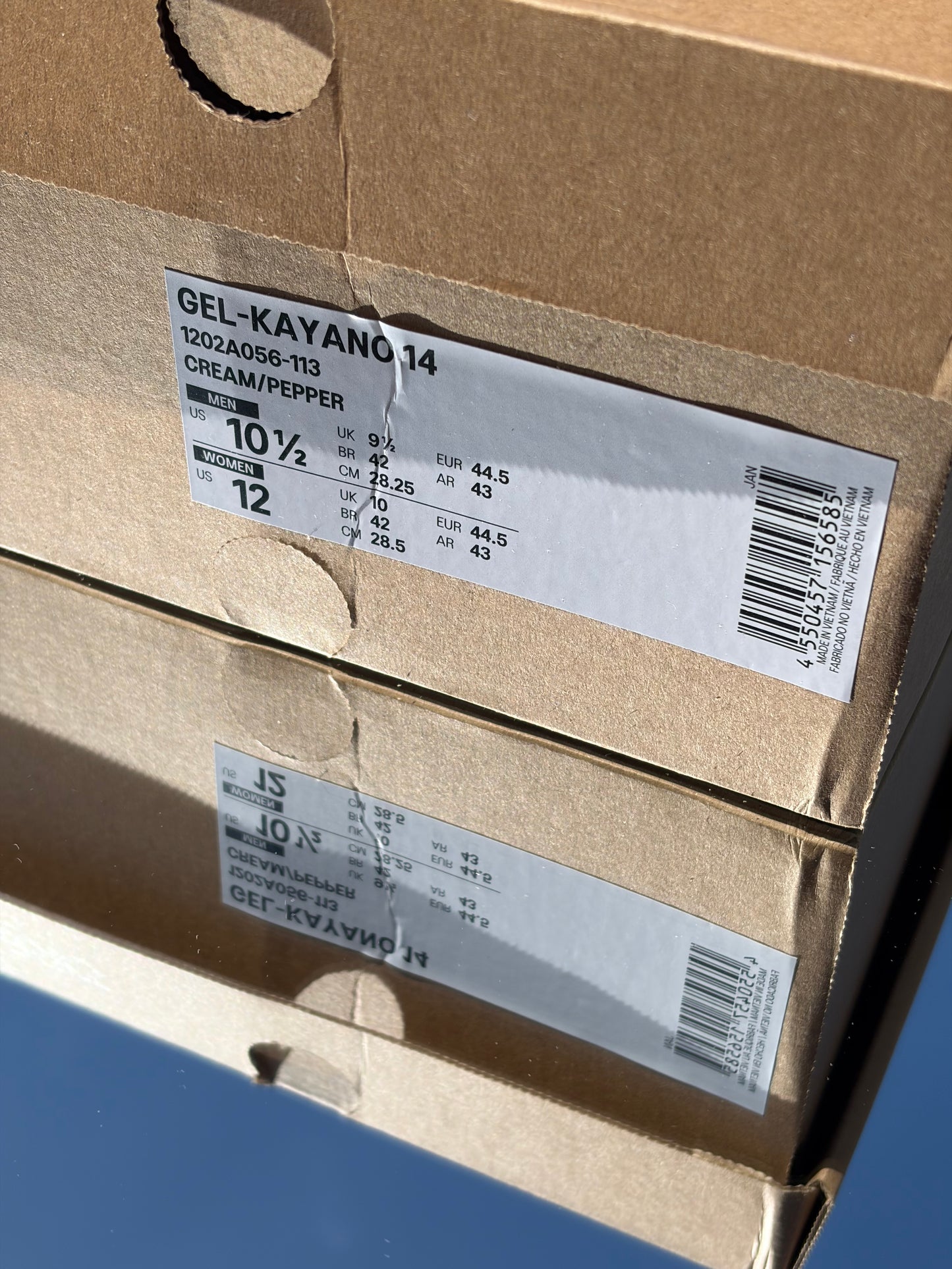 Asics Gel-Kayano 14 Cream Pepper - Taille 44,5