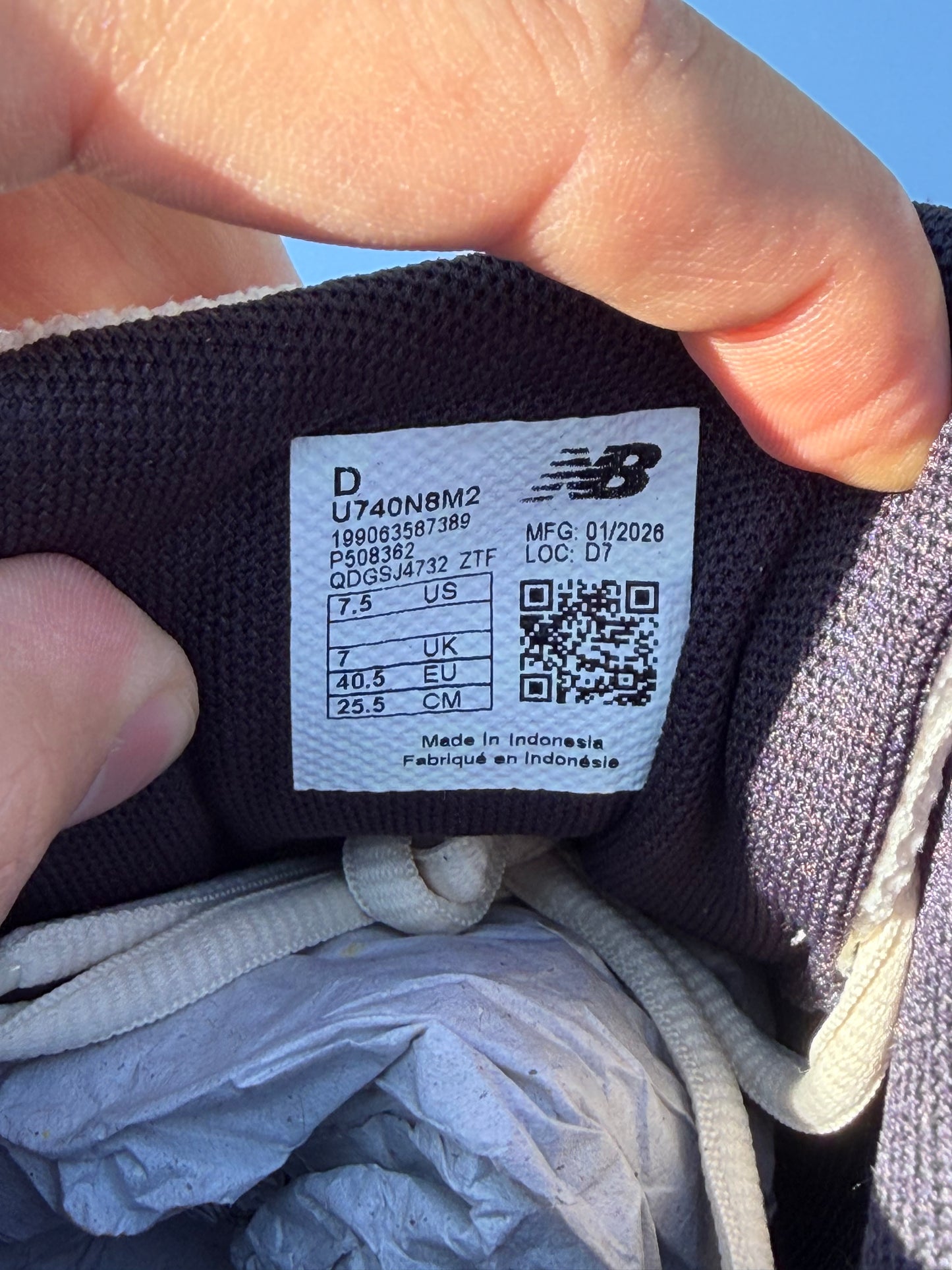 New Balance 740 Mushroom X JJJJound - Taille 40,5