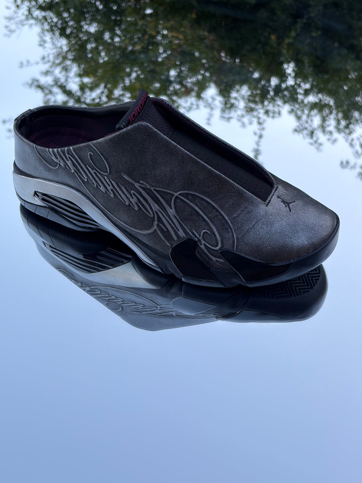 Air Jordan 14 Retro Mule SP Black Metallic Silver X Mowalola - Taille 44