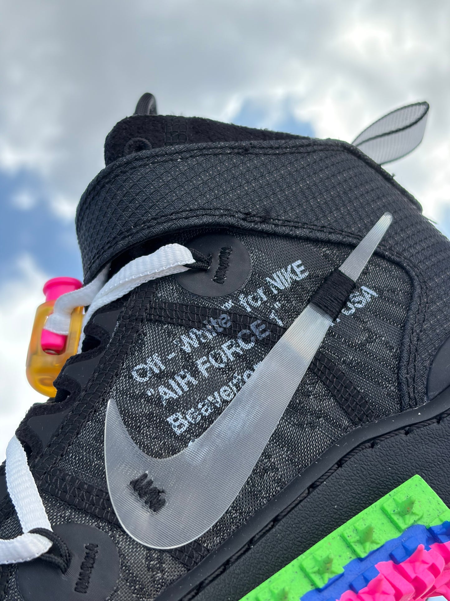 Nike Air Force 1 Mid Black Clear Black X Off-White - Taille 36