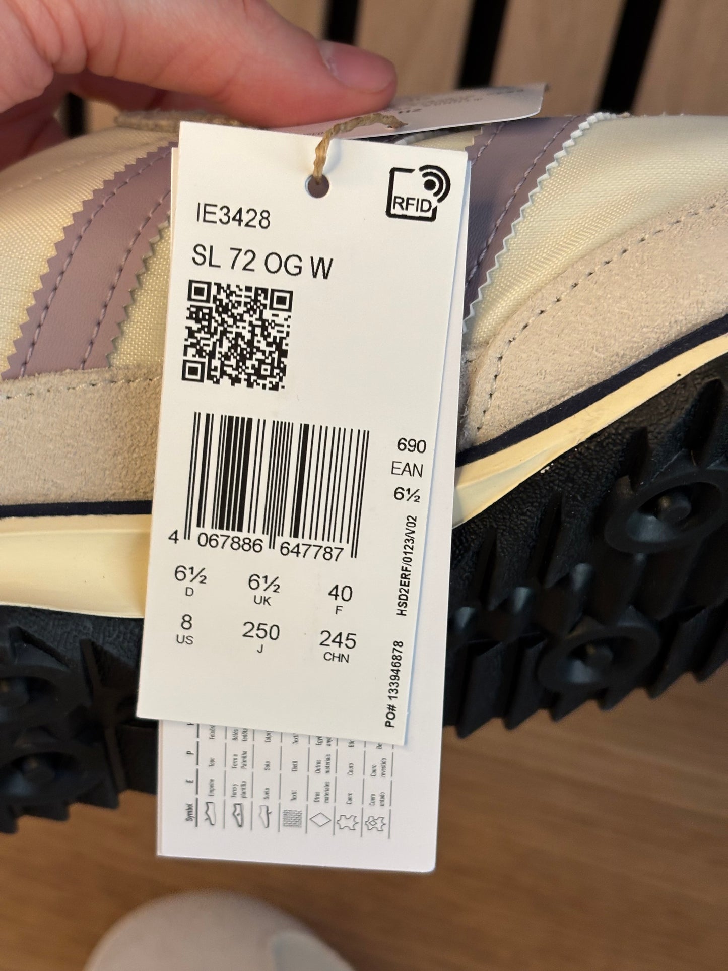 Adidas SL72 OG Off White Almost Pink (Taille 40)