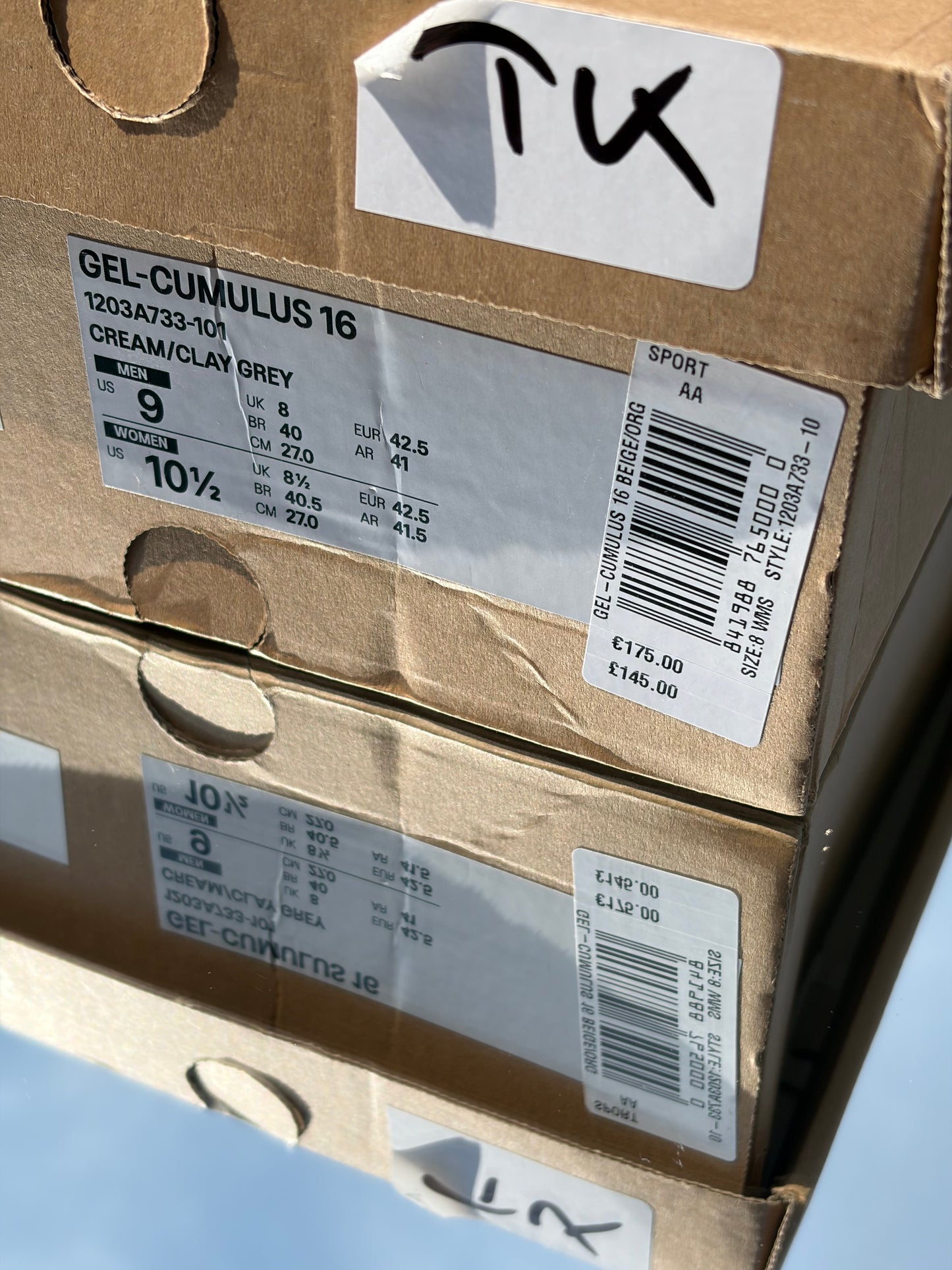 Asics Gel-Cumulus 16 Cream Clay Grey - Taille 42,5
