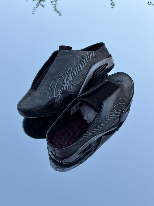 Air Jordan 14 Retro Mule SP Black Metallic Silver X Mowalola - Taille 44