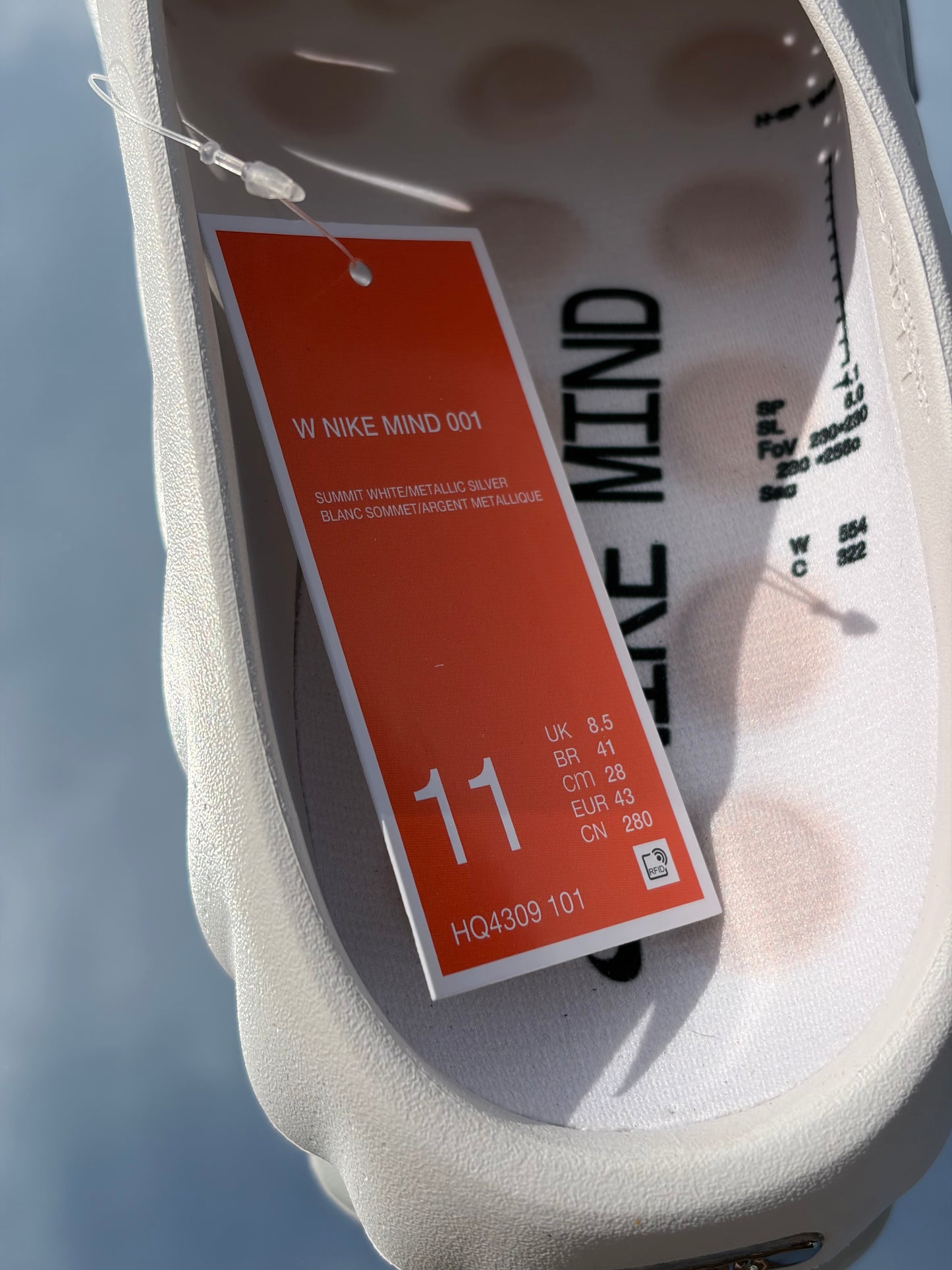 Nike Mind 001 Summit White Metallic Silver - Taille 43